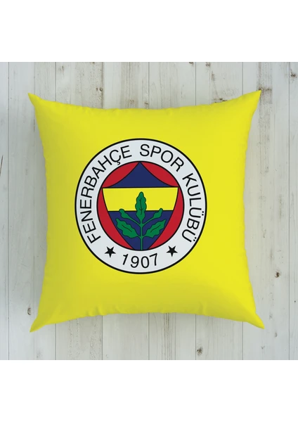 Lisanslı Fenerbahçe 1907 Logo Pamuk Lisanslı Kırlent