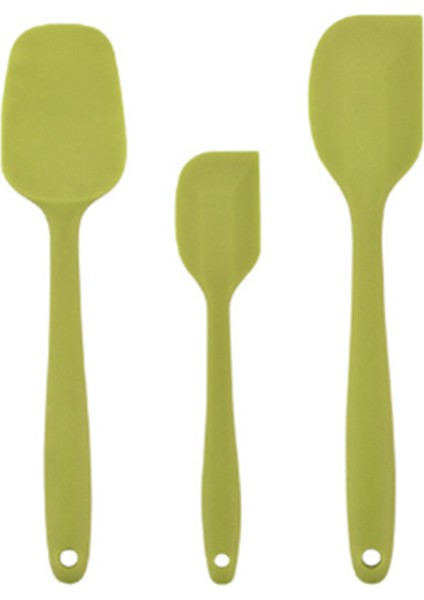 Pişirme Pişirme Için 3 Adet Isıya Dayanıklı Yapışmaz Kauçuk Mutfak Spatulaları-Yeşil (Yurt Dışından)
