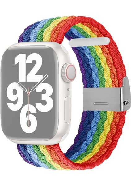 Apple Watch Uyumlu Series 7 41MM Için Dokuma Dokulu Kayış(Yurt Dışından)
