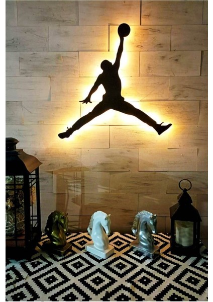 AS Desing Asdesin Micheal Jordan Figürlü Ledli Tablo Dekor Tablo