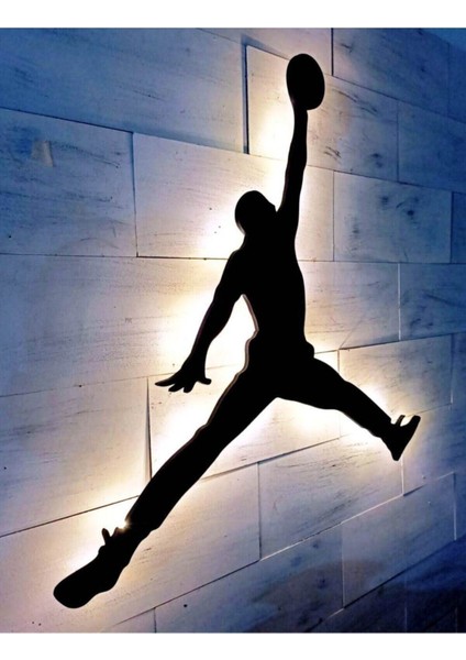 AS Desing Asdesin Micheal Jordan Figürlü Ledli Tablo Dekor Tablo