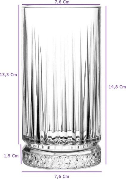 520015 Elysia 4'lü Bardak - 445 ml