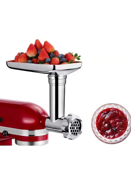 Kitchenaid Stand Mikserler Için Gıda Öğütücü Ataşmanı, Kıyma Ataşmanları, Sosis Doldurma Tüpleri, 4 Öğütme Plakası(Yurt Dışından)