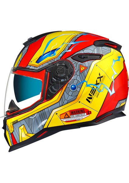 SX.100 Gigabot Kırmızı Sarı Kask M