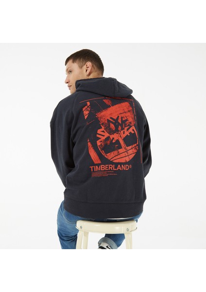 Yc Garment Dyed Graphic Hoodie Relaxed Erkek Siyah Sweatshirt TB0A22C90011.-