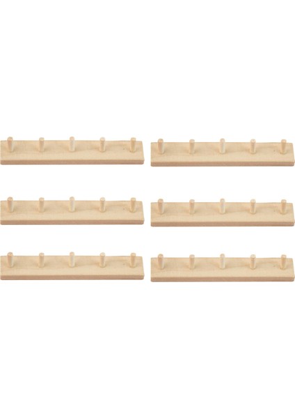 6x Minyatür Ahşap Ceket Kanca 1:12 Dollhouse Pretend Oyna Dekorasyon Kanca Raylı Pretend (Yurt Dışından)