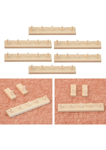 6x Minyatür Ahşap Ceket Kanca 1:12 Dollhouse Pretend Oyna Dekorasyon Kanca Raylı Pretend (Yurt Dışından) fırsatları