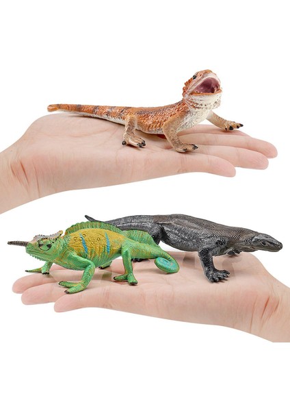 3x Simülasyon Katı Vahşi Hayvan Modeli Playset Boddlers Hediyeler Raf Dekor (Yurt Dışından) fiyatları