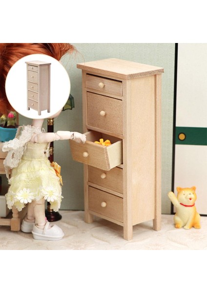 Çiftlik Evi 5 Çekmece Kabine Ahşap Organizatör 1/12 Bebek Evi Ev Mobilyası Için (Yurt Dışından) modelleri
