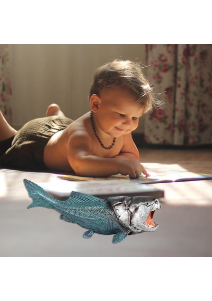 Jurassic Hayvanlar Rakamlar Balık Oyuncak Dunkleosteus Eğitim Hediyeleri Mavi Için Playset (Yurt Dışından)