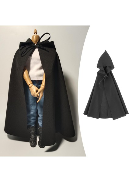 Cloak Kapüşonlu Cape 1/6 Ölçekli Minyatür 12 "ph Ht Kadın Erkek Hareketli Bebek (Yurt Dışından)