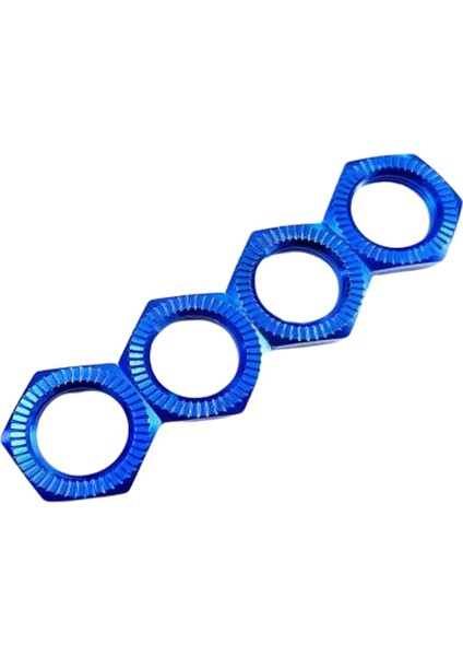 4 Metal Hex Wheel Somun Set 17MM 1/7 1/8 Rc Araba Aksesuar Yükseltme Mavi (Yurt Dışından)