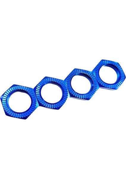 4 Metal Hex Wheel Somun Set 17MM 1/7 1/8 Rc Araba Aksesuar Yükseltme Mavi (Yurt Dışından)