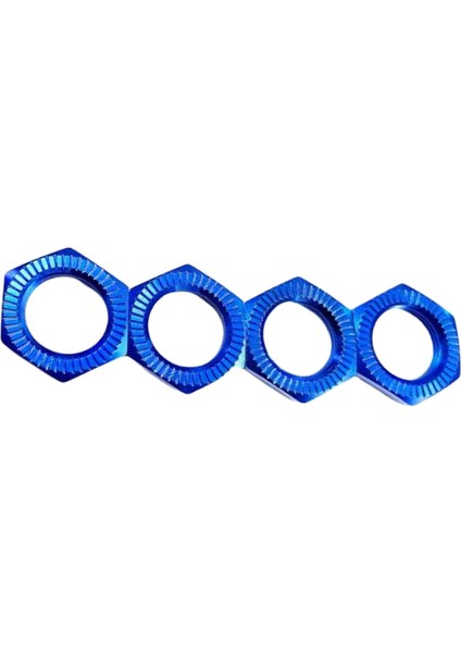 4 Metal Hex Wheel Somun Set 17MM 1/7 1/8 Rc Araba Aksesuar Yükseltme Mavi (Yurt Dışından)