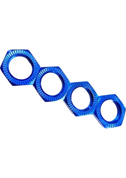 4 Metal Hex Wheel Somun Set 17MM 1/7 1/8 Rc Araba Aksesuar Yükseltme Mavi (Yurt Dışından)