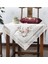 SunniMix 1 Çapraz Dikiş Kiti Baskılı Damgalı Yuvarlak Masa Örtüsü Nakış Için 90X90 cm Beyaz 2