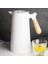 SunniMix 1l Büyük Termal Kahve Carafe Yalıtımlı Vakum Şişesi Cezve Beyaz 4