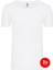Erkek Pamuklu Sıfır Yaka Tshirt 3'lü Paket - Beyaz 1