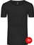 Erkek Pamuklu Sıfır Yaka Tshirt 3'lü Paket - Siyah 1