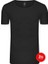 Erkek Pamuklu Sıfır Yaka Tshirt 3'lü Paket - Siyah 2