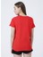 Bisiklet Yaka Regular Fit Kırmızı Kadın T-Shirt - K-Metis-Y 4
