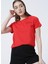 Bisiklet Yaka Regular Fit Kırmızı Kadın T-Shirt - K-Metis-Y 5