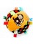 Sozzytoys Çıngıraklı Topum (Büyük Boy-18 Cm) 1