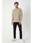 Erkek Bej Basic Bisiklet Yaka Sweatshirt 4