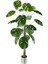 Yapay Ağaç Monstera 18 Dallı Çalılı Gövde 120 x 60 cm Gümüş Aleminyum Saksıda 1