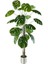 Yapay Ağaç Monstera 18 Dallı Çalılı Gövde 120 x 60 cm Gümüş Aleminyum Saksıda 4