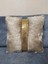 Peluş Şeritli Kırlent Kılıfı - (Vizon Peluş-Gold Şeritli) 1