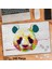 Asil Hobi Renkli Panda Kafası - Sevimli Hayvan Yapboz - Ayak Destekli Çerçeveli 240 Parça Puzzle 1