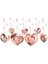 Rose Gold Kalp Tavan Süs 3D 12 Adet 1