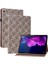 Lenovo Tab P11 TB-J606F Için Dokuma Deri Kılıf - Kahverengi 2