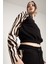 Zebra Desenli Siyah Kadın Sweatshirt 4