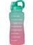 2200ml Zaman Işaretleyici Su Şişesi - Pembe/Yeşil (Yurt Dışından) 1