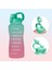2200ml Zaman Işaretleyici Su Şişesi - Pembe/Yeşil (Yurt Dışından) 3