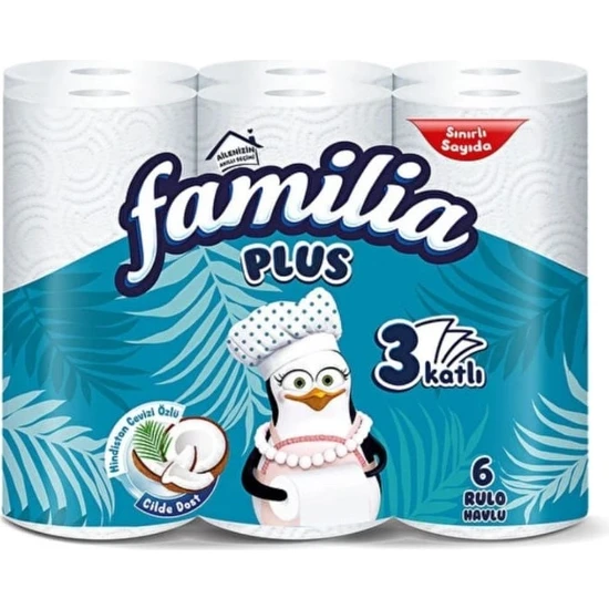Familia Plus Coconut Özlü Kağıt Havlu 3 Katlı 6'lı