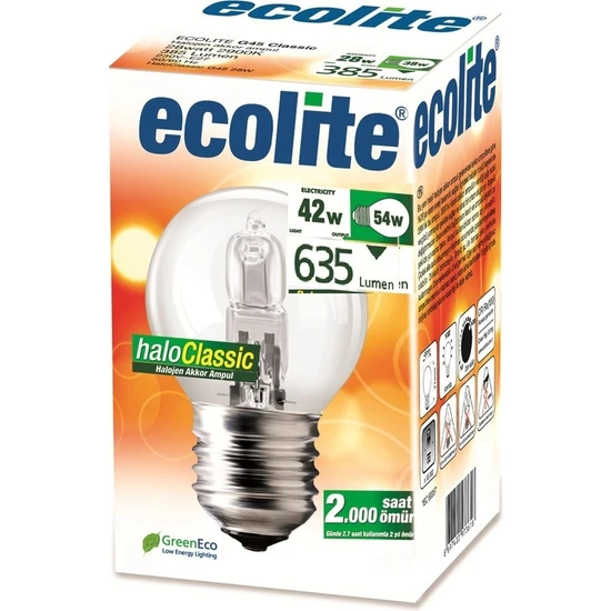 Ecolite  42W  Akkor Flamentli Dim Edilebilir Haloclassic  Ampül 1 Adet