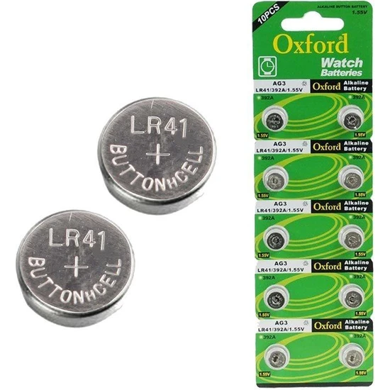 Oxford Ag3 - LR41 - 392A- 1.55VOLT / 10 Adet