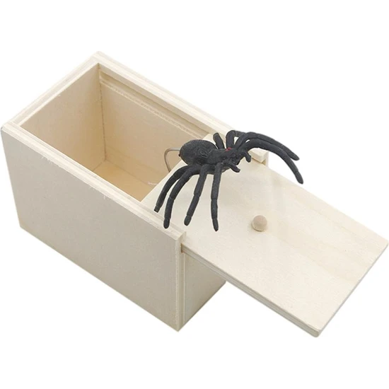 Lovoski Ahşap Şaka Örümcek Korkusu Kutusu Örümcek Evde Çocuklar Için Şaka Kutusu Içinde Gizli (Yurt Dışından)