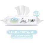 Sleepy Bio Natural Yenidoğan Islak Bebek Bakım Havlusu 24X40 (960 Yaprak)