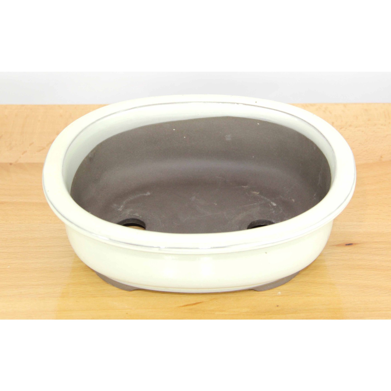Oval Bonsai Saksısı No.j-4.3-M-Beyaz 