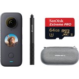 INSTA360 One X2 Aksiyon Kamerası - Görünmez Selfie Stick - Carry Case - Sandisk 64 GB Microsd Pro
