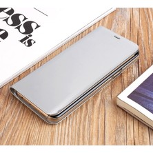Hello-U Samsung Galaxy S8 Plus Ayna Yüzey Görünümlü Deri Kılıf Beyaz (Yurt Dışından)