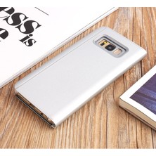 Hello-U Samsung Galaxy S8 Plus Ayna Yüzey Görünümlü Deri Kılıf Beyaz (Yurt Dışından)