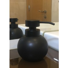 Pinkev Siyah Renk Seramik Tombul Sıvı Sabunluk