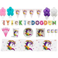 Party Gross Unicorn Doğum Günü Parti Seti Lisanslı 8 Kişilik