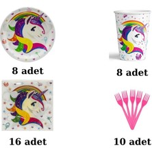 Party Gross Unicorn Doğum Günü Parti Seti Lisanslı 8 Kişilik