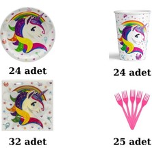 Party Gross Unicorn Doğum Günü Parti Seti Lisanslı 24 Kişilik